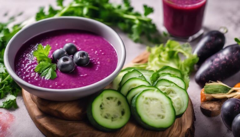 Sous Vide Acai Berry Gazpacho