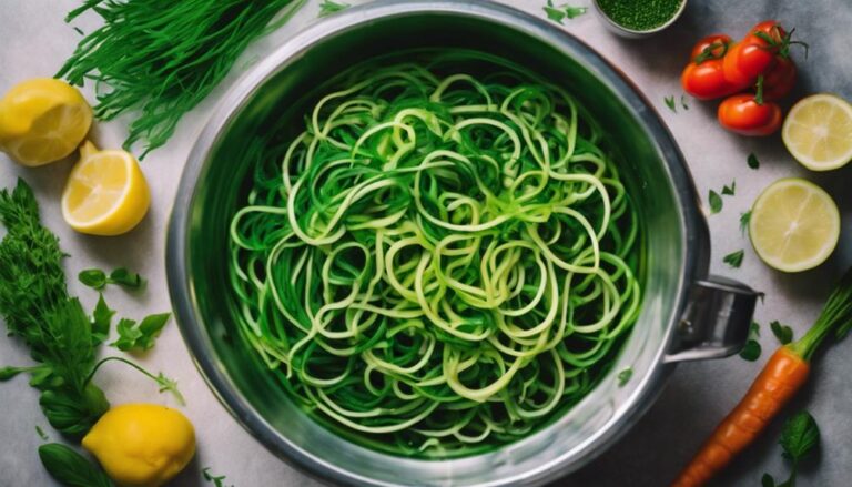 Sous Vide Spirulina Infused Zoodles