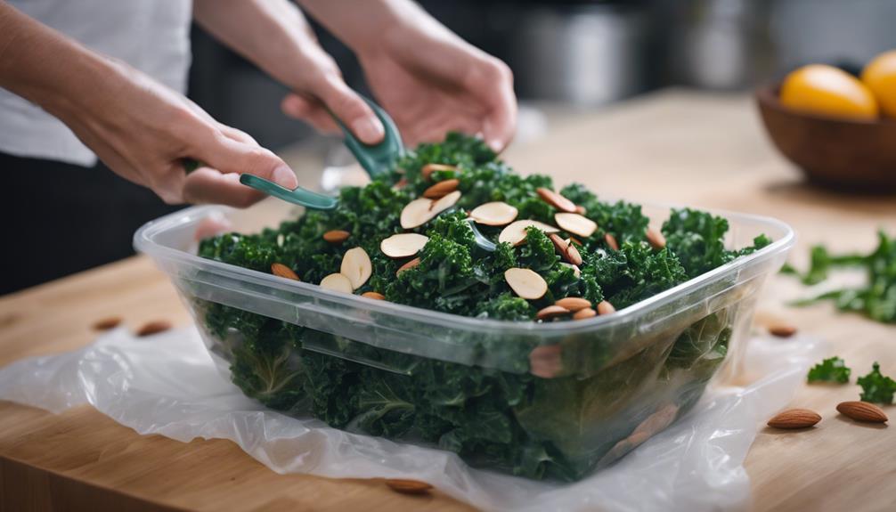 kale and almond salad