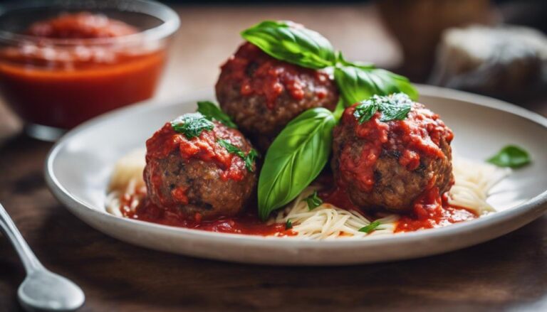 Sous Vide Kangaroo Meatballs With Tomato Basil Sauce