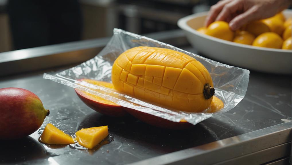 making mango sorbet delicious