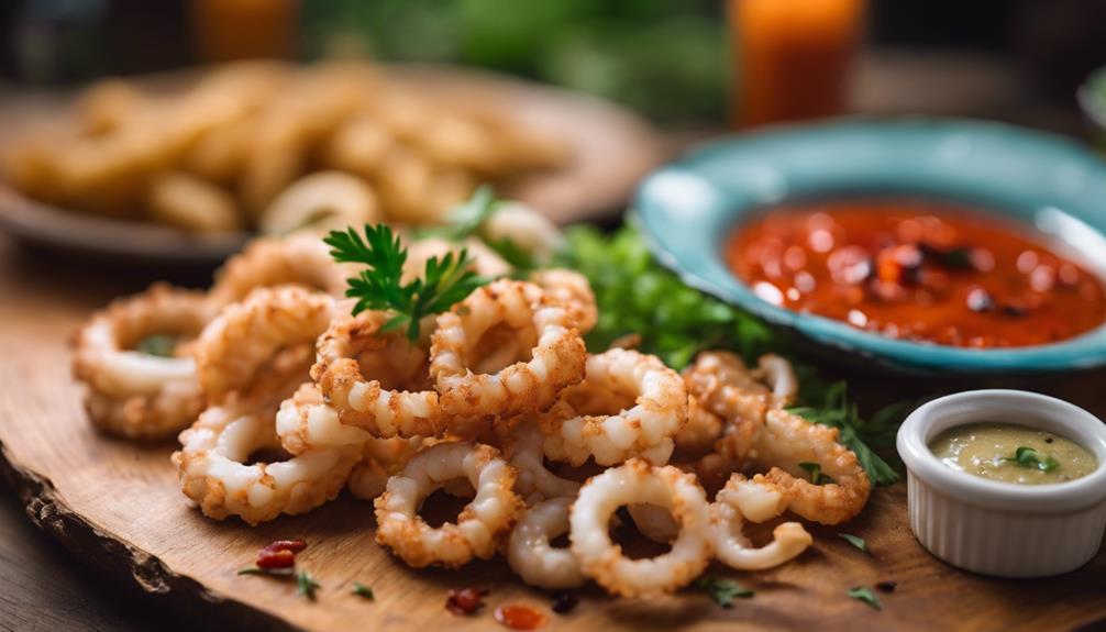 mediterranean cuisine and calamari