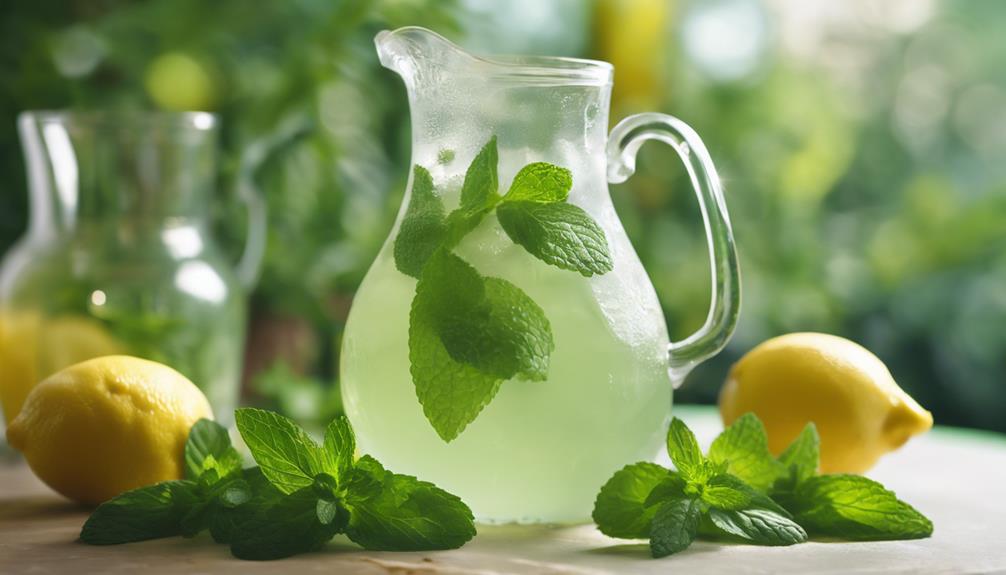 mint enhances lemonade flavor