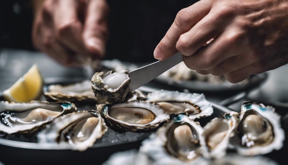 perfecting oyster shucking skills