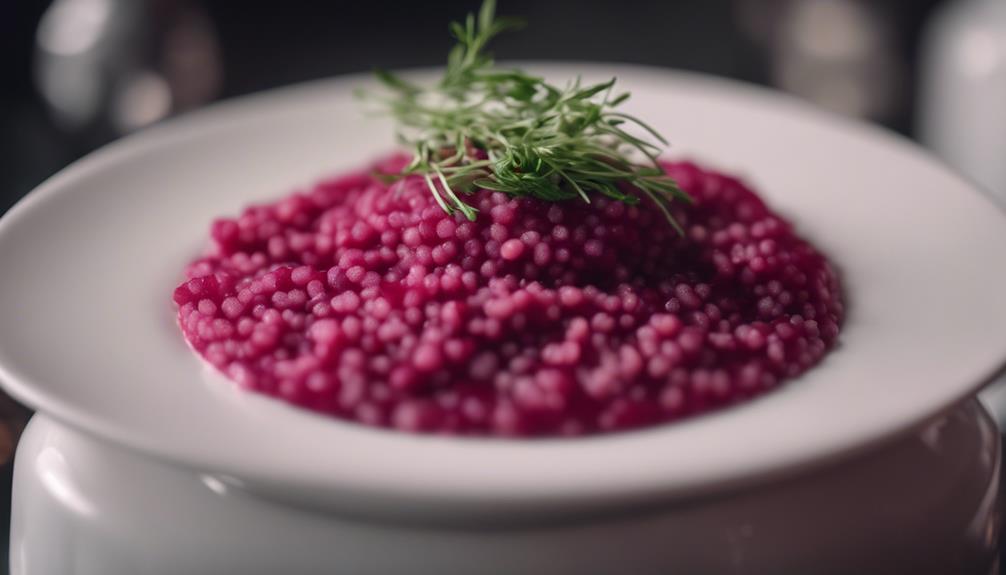 perfectly cooked beet risotto