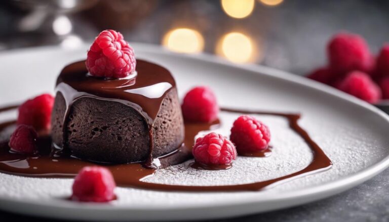 Sous Vide Chocolate Fondants With Raspberry Coulis