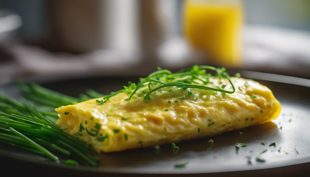 perfectly cooked fluffy omelette