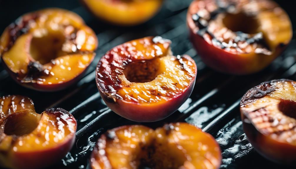 perfectly cooked peaches in sous vide