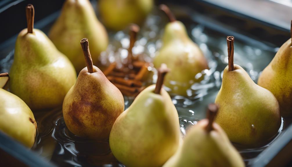 perfectly ripe pears ready