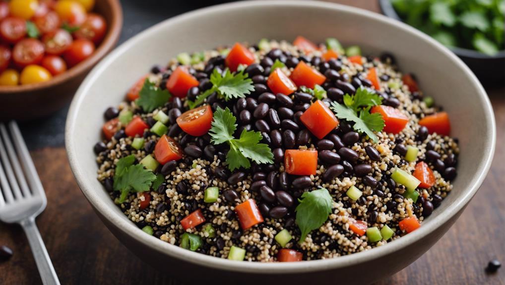 quinoa salad with different types