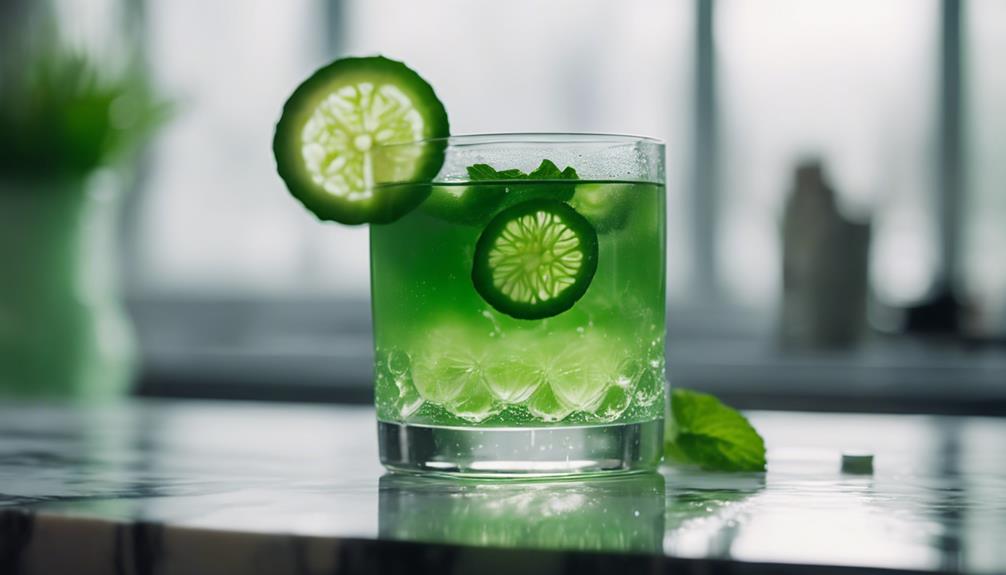 refreshing cucumber mint drink