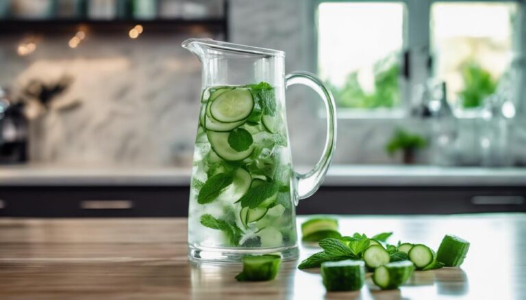 Sous Vide Infused Mint and Cucumber Water