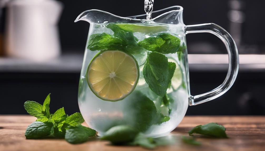 refreshing mint lime water