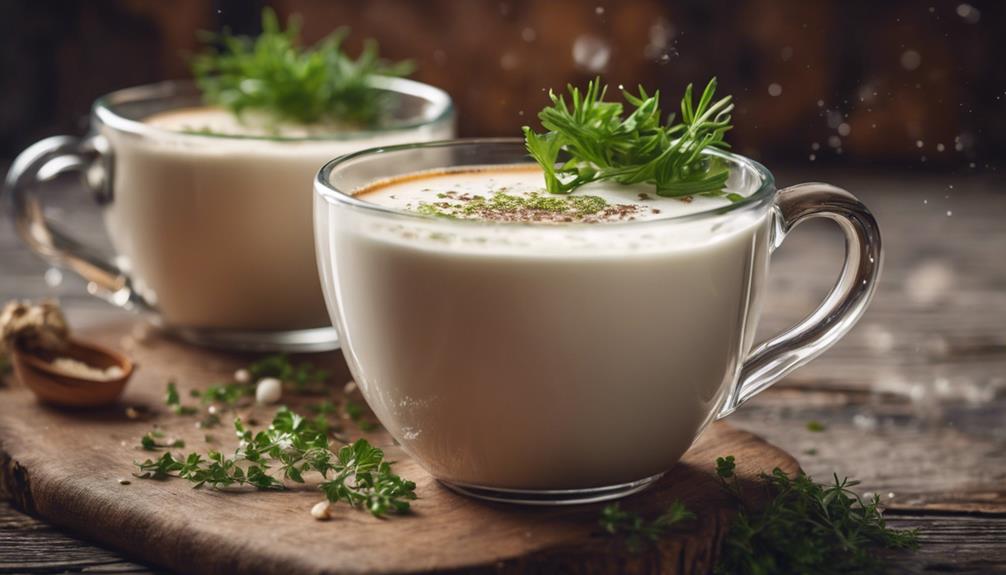 savory bone broth latte