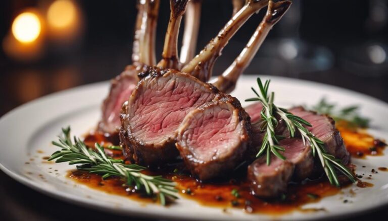 Sous Vide Rack of Lamb With Rosemary Garlic Glaze