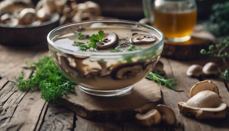 Sous Vide Clear Mushroom Soup