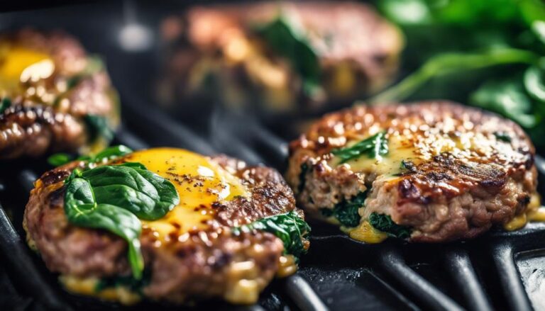 Sous Vide Beef and Spinach Breakfast Patties