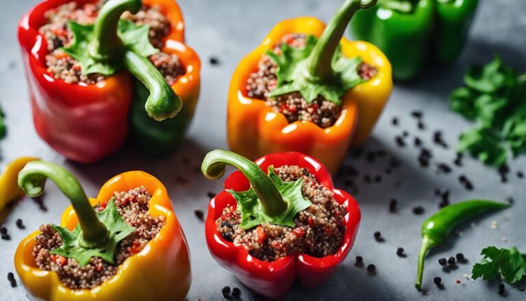 Sous Vide Quinoa and Vegetable Stuffed Peppers