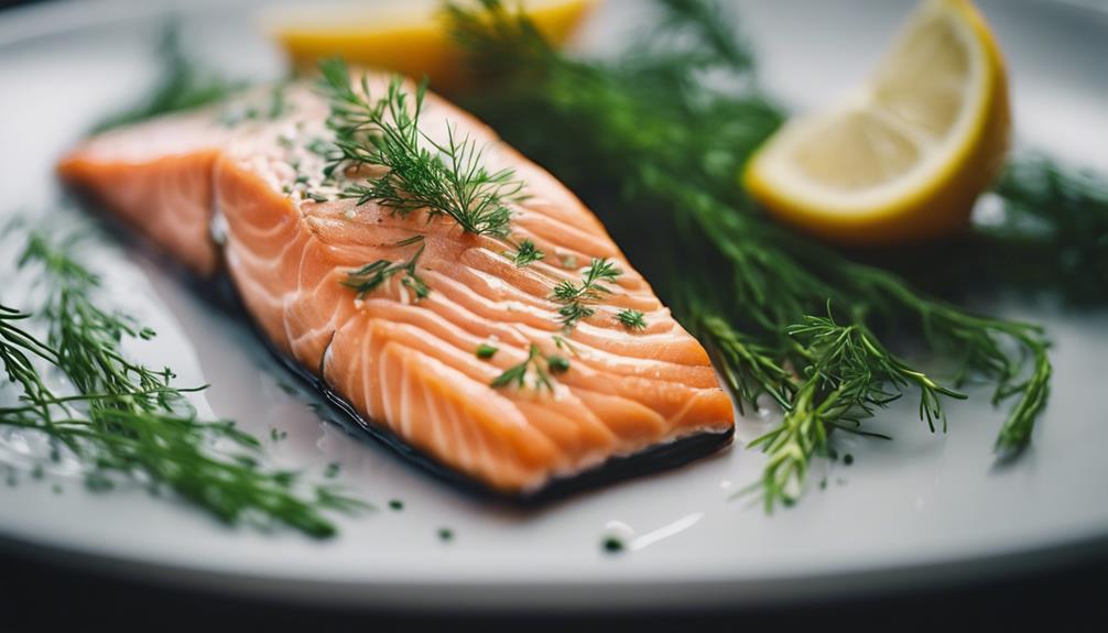 savoury salmon and herbs