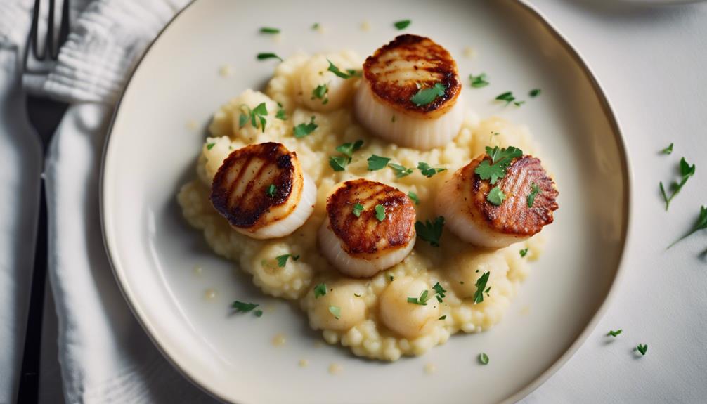 seared scallops melt delicately