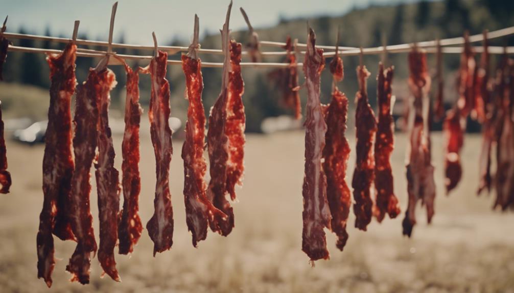 sliced dried preserved meat