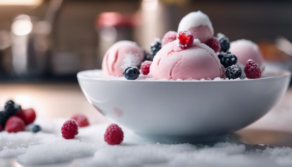 snowy dessert made fresh