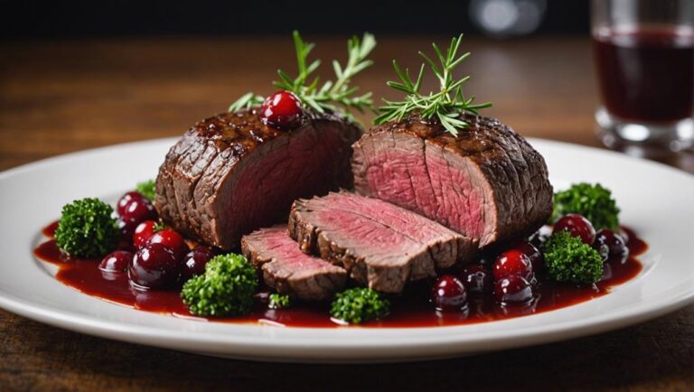 Sous Vide Rack of Venison With Berry Sauce