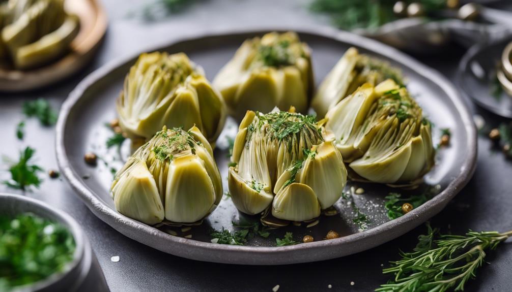 sous vide artichoke hearts