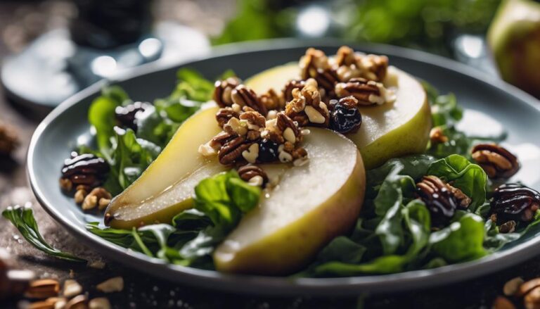 Sous Vide Spiced Pear and Gorgonzola Salad