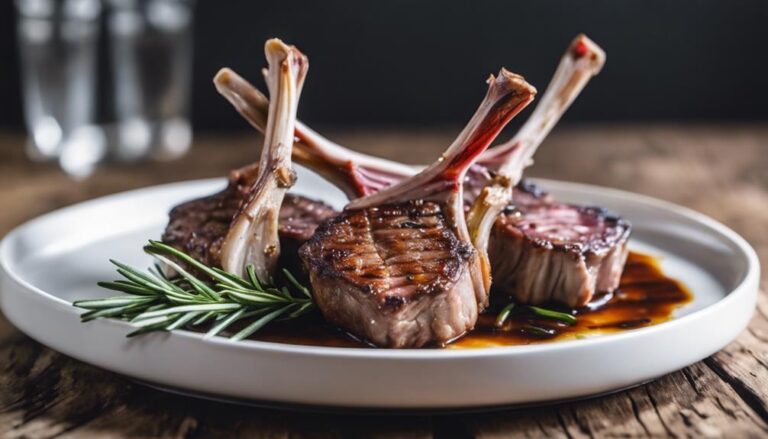 Four-Point Sous Vide Lamb Chops With Rosemary