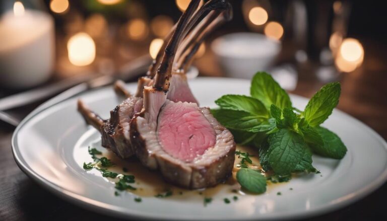 Two-Point Sous Vide Rack of Lamb With Mint Yogurt