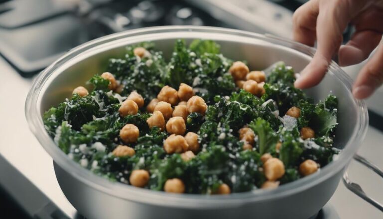 Sous Vide Crispy Chickpea and Kale Caesar Salad