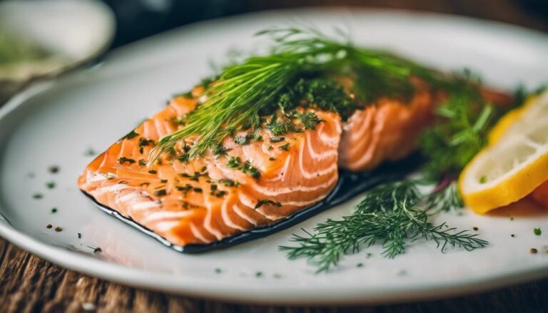 Sous Vide Salmon With Dill and Cucumber for Pitta