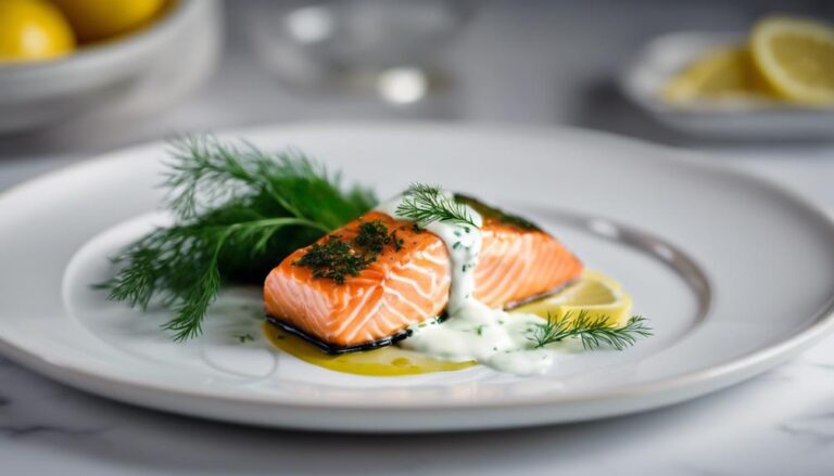 Four-Point Sous Vide Salmon With Fresh Dill Yogurt