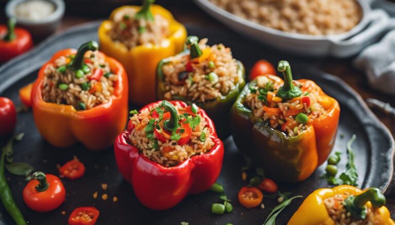 Sous Vide Stuffed Peppers With Brown Rice and Vegetables