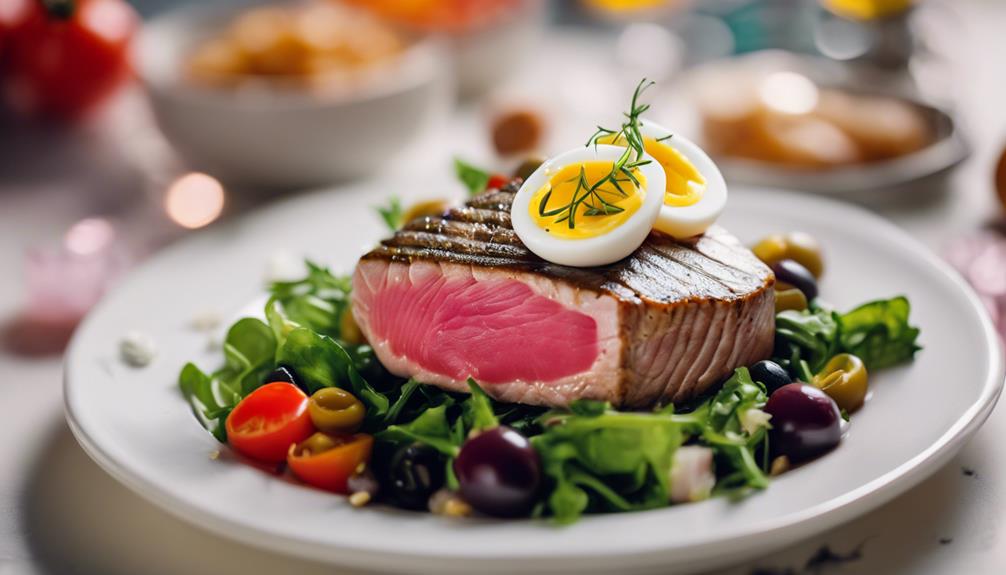 sous vide tuna nicoise