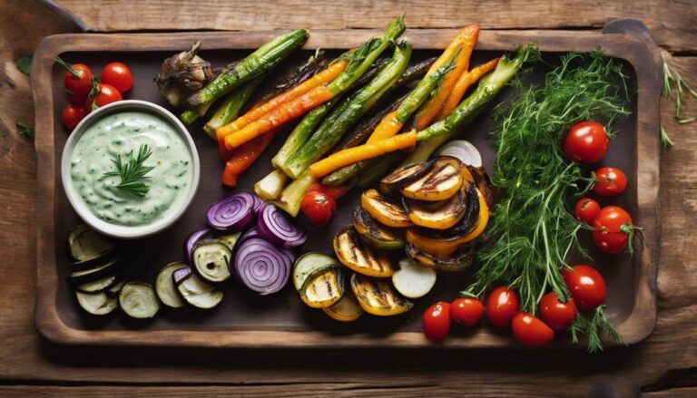 Sous Vide Grilled Vegetable Platter With Herb Dip