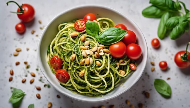 Sous Vide Zucchini Noodle Bowl With Pesto