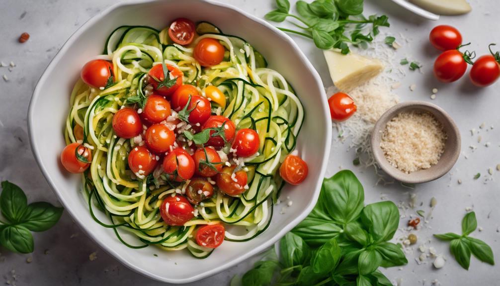 sous vide zucchini noodle bowl