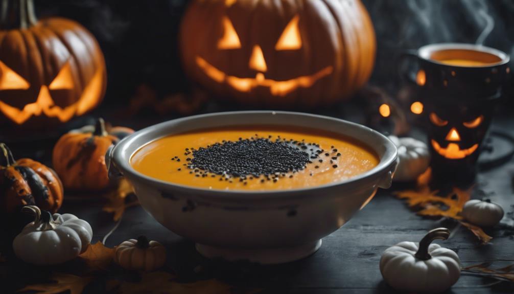 spooky halloween pumpkin soup