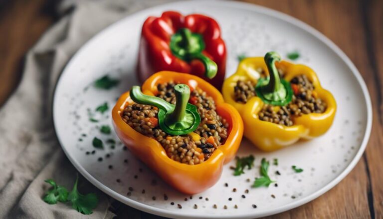 Sous Vide Stuffed Bell Peppers With Rice and Lentils