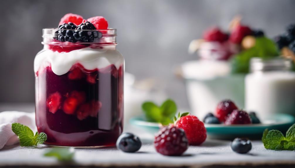 summery mixed berry dessert