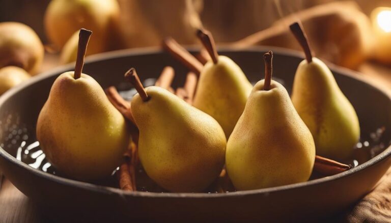 Sous Vide Poached Pears With Cinnamon