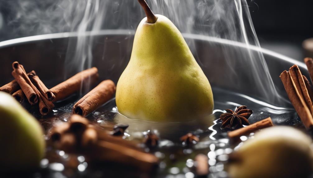 tasty spices enhance pears