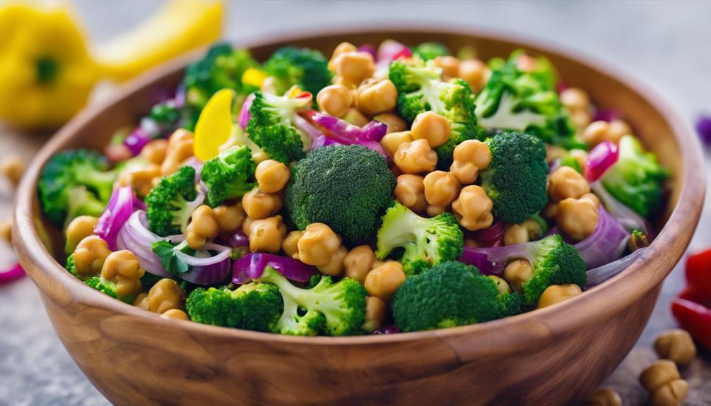 tender broccoli and chickpeas