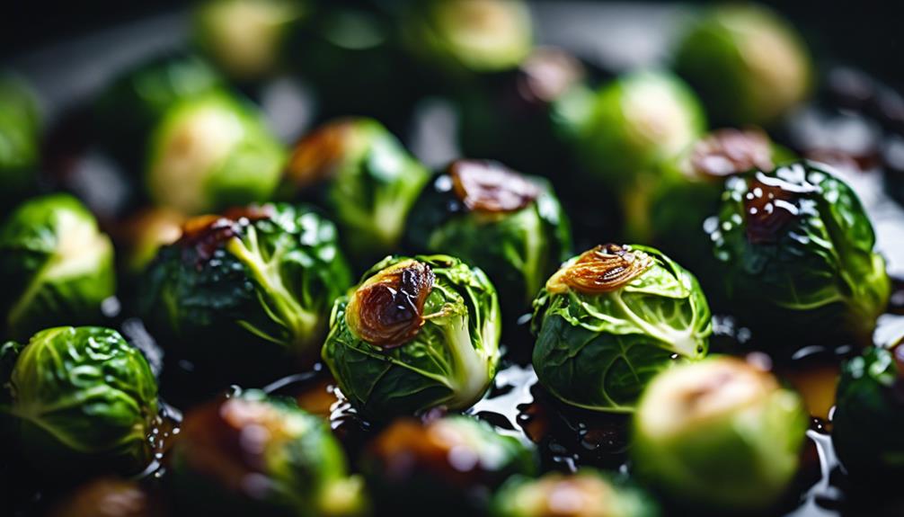 tender brussels with balsamic