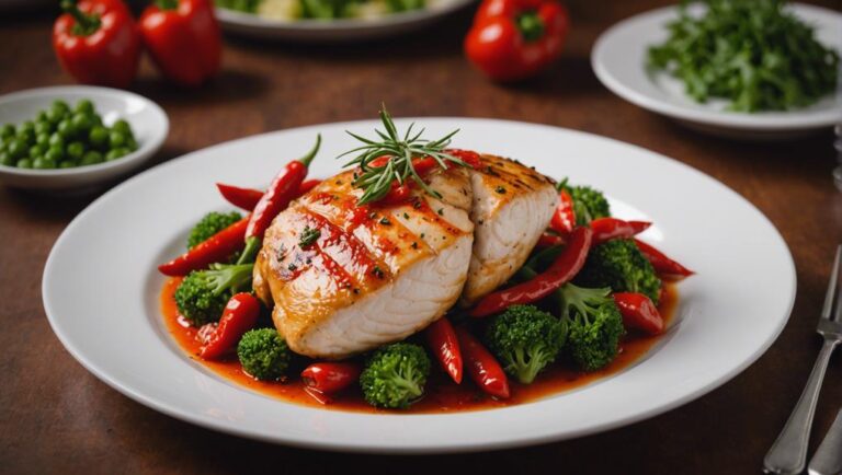 Sous Vide Tarragon Chicken With Roasted Red Peppers