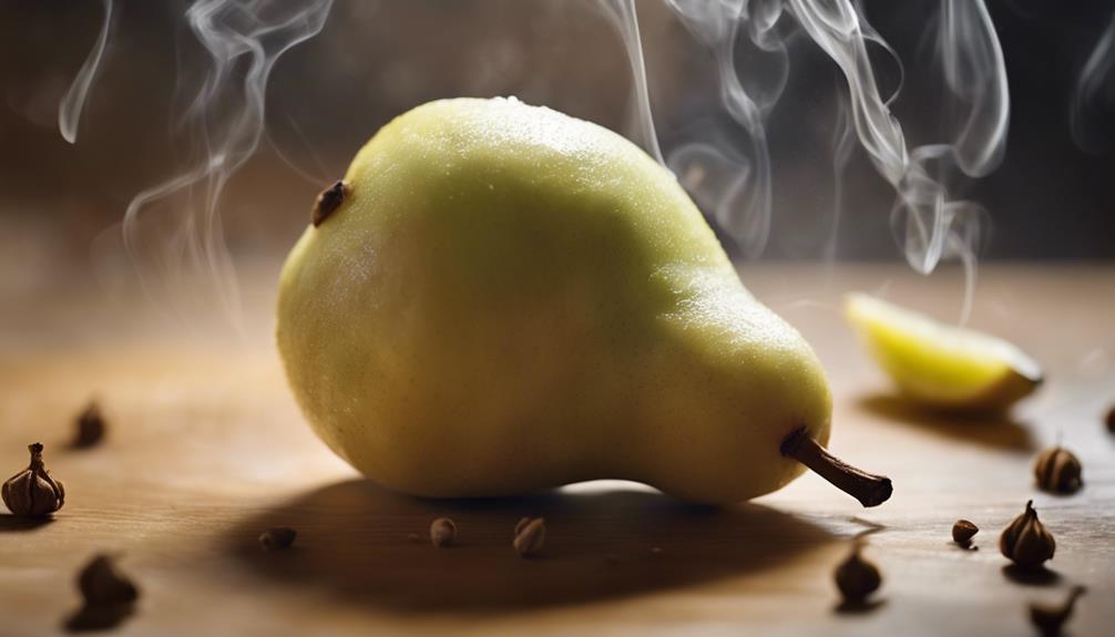 tender pears in syrup