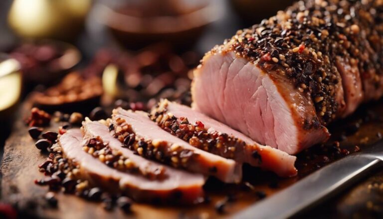 Sous Vide Cacao Nib Crusted Pork Tenderloin