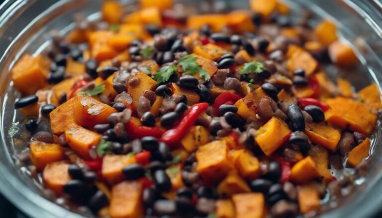 Sous Vide Sweet Potato and Black Bean Hash